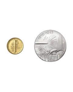 Set of 2 1916 (2026) 10C Gold Mercury Dime and Silver Medal BoTM w/ OGP
