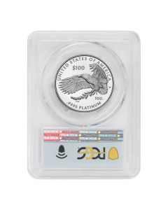 2026-W $100 Platinum Eagle PCGS PR70DCAM FDOI Flag Label w/ OGP