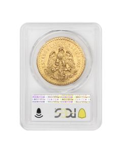 Mexico 1927 Gold 50 Peso PCGS MS63