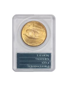 1927 $20 Gold Saint Gaudens PCGS MS63 CAC Rattler Obverse