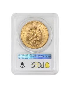 Mexico 1929 Gold 50 Peso PCGS MS63