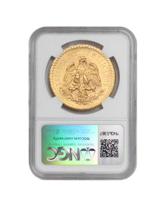 Mexico 1930 Gold 50 Peso NGC MS63 Obverse