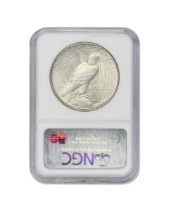 1935 $1 Silver Peace NGC MS65 Obverse