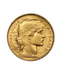 French Gold 20 Franc Rooster Pre-1933 BU (Random Year)