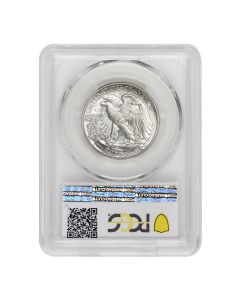 1942-D 50c Silver Walking Liberty PCGS MS67+ CAC Obverse
