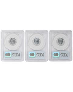 Set of 3 1943 1c Lincoln Cent PCGS MS67 