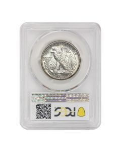1945-D 50c Silver Walking Liberty PCGS MS67+ CAC