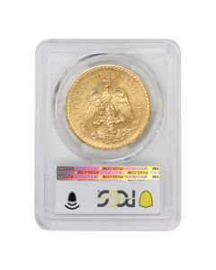 Mexico 1945 Gold 50 Peso PCGS MS65 Obverse