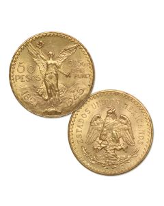 Mexico 1944-1946 Gold 50 Peso BU (Random Year)