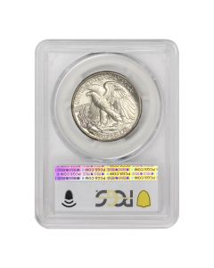 1945 50c Silver Walking Liberty PCGS MS67+ CAC Obverse