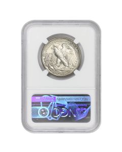 1945 50c Silver Walking Liberty NGC MS67+ CAC Obverse
