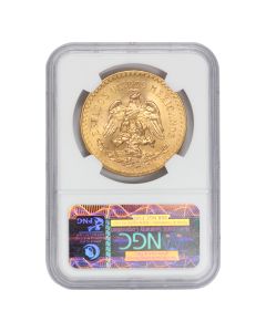 Mexico 1947 Gold 50 Peso NGC MS64 Restrike