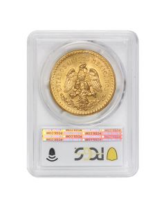 Mexico 1947 Gold 50 Peso PCGS MS65 Obverse