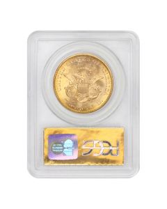 1857-S $20 Gold Liberty PCGS MS64 S.S. Central America 20A Spiked Shield  Obverse