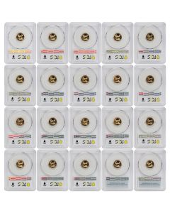 Set of 39 1988 to 2026 $5 Gold Eagle PCGS PR70DCAM FS Flag Label