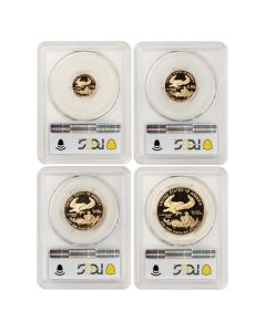 Set of 4 1989 Gold Eagles PCGS PR70DCAM  Obverse