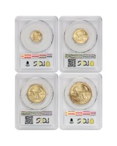 Set of 4 1990 Gold Eagles PCGS MS70