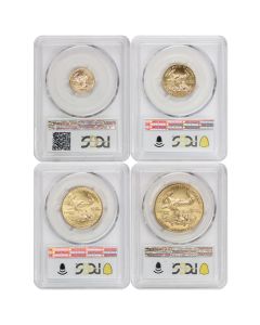 Set of 4 1994 Gold Eagles PCGS MS70