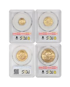 Set of 4 1996 Gold Eagles PCGS MS70
