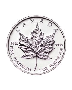 1oz Canadian Platinum Maple Leafs BU (Random Year)