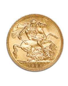 British Gold King George Sovereign Pre-1933 BU (Random Year) Obverse