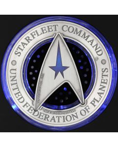 Tuvalu 2019 Silver 3oz Star Trek Starfleet Command Coin and Emblem w/ OGP COA 1

