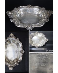 Set of 5 Sterling Silver Antique Serveware 31.69 oz .925 Sterling Silver   
