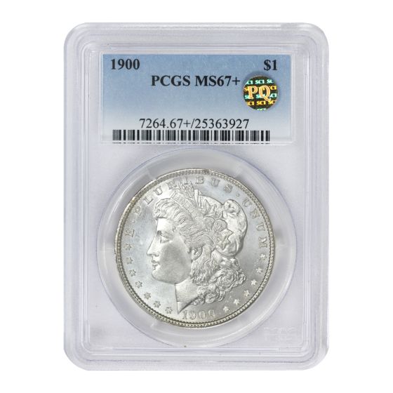 1900 $1 Silver Morgan PCGS MS67+ PQ