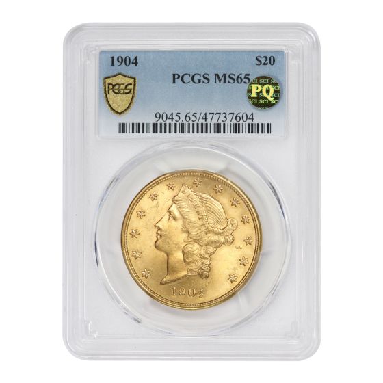 1904 $20 Gold Liberty PCGS MS65 PQ
