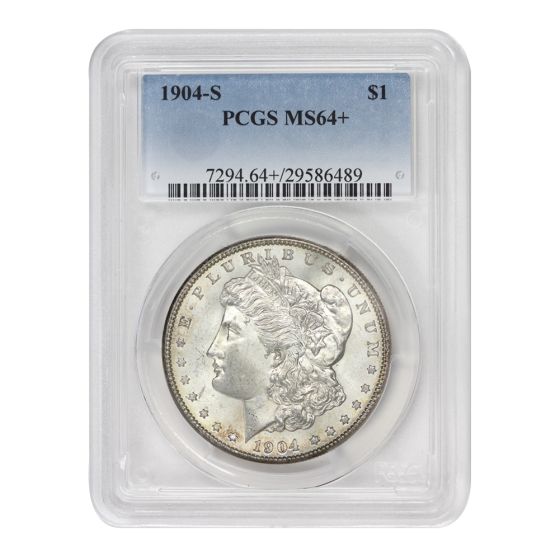 1904-S $1 Silver Morgan PCGS MS64+