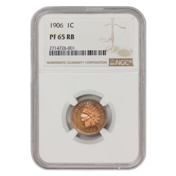 1906 1c Indian Head Cent NGC PF65RB