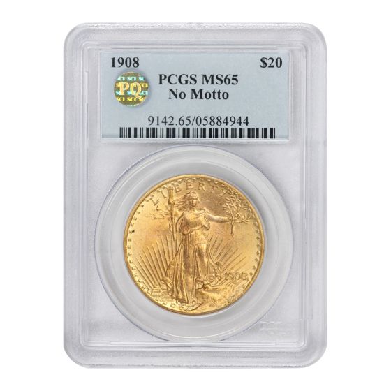 1908 $20 Gold Saint Gaudens PCGS MS65 NM PQ