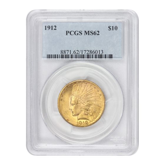 1912 $10 Gold Indian PCGS MS62