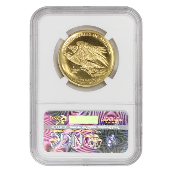 2015-W $100 Gold High Relief Liberty NGC MS70PL ER Flag Label