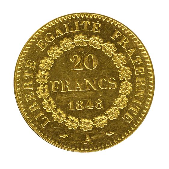 French Gold 20 Franc Angel Pre-1900 XF-AU (Random Year)