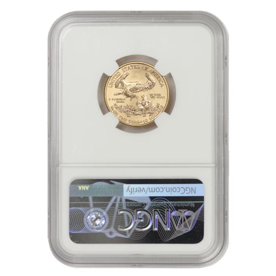 2018 $10 Gold Eagle NGC MS70 FDOI Reagan Label