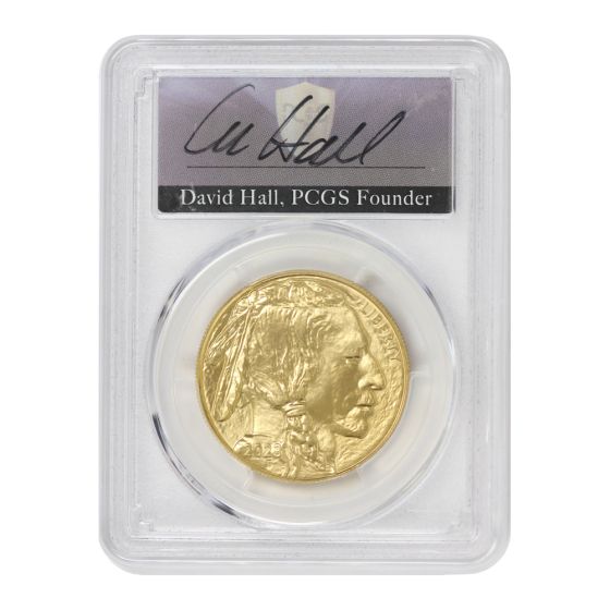 2023 $50 Gold Buffalo PCGS MS70 FDOI Hall Label
