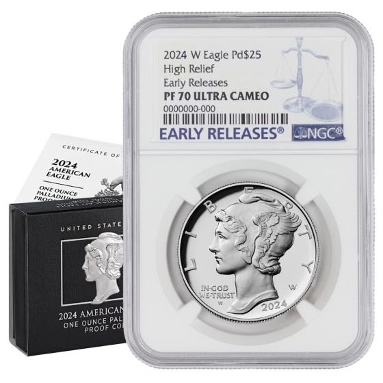 2024-W $25 Palladium Eagle NGC PF70UCAM ER w/ OGP