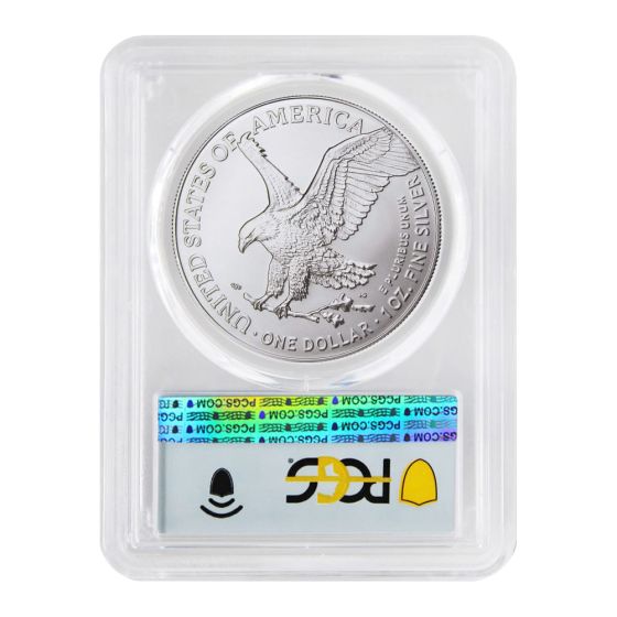 2026 $1 Silver Eagle PCGS MS70 FDOI Flag Label