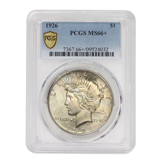 1926 $1 Silver Peace PCGS MS66+