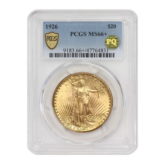1926 $20 Gold Saint Gaudens PCGS MS66+ PQ