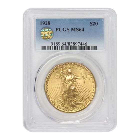 1928 $20 Gold Saint Gaudens PCGS MS64 PQ
