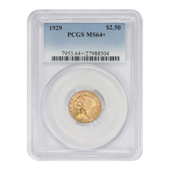 1929 $2.50 Gold Indian PCGS MS64+
