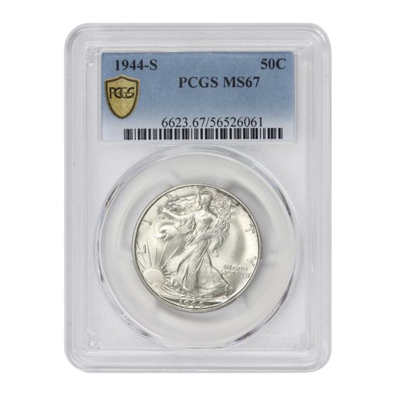 1944-S 50c Silver Walking Liberty PCGS MS67