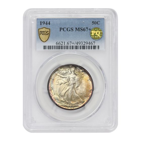 1944 50c Silver Walking Liberty PCGS MS67+ PQ