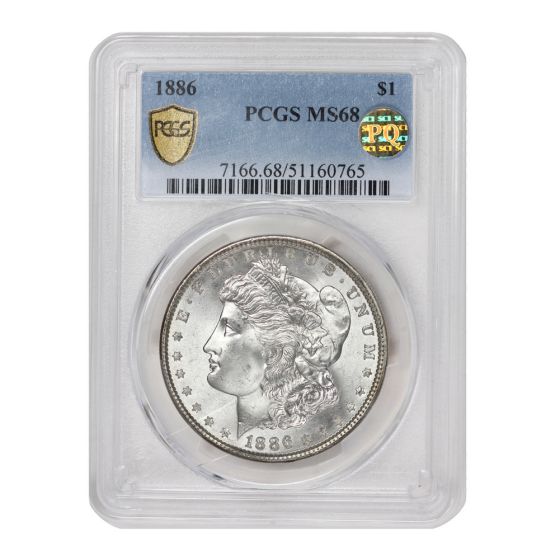 1886 $1 Silver Morgan PCGS MS68 PQ