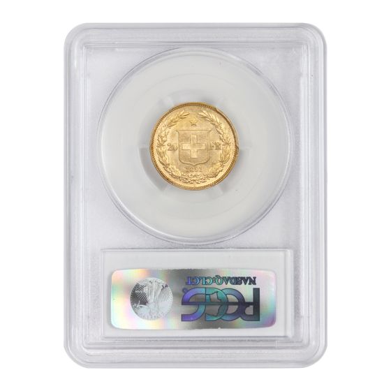 1891-B Swiss Gold 20 FR Helvetica PCGS MS62