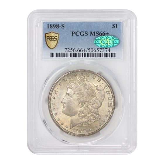 1898-S $1 Silver Morgan PCGS MS66+ CAC