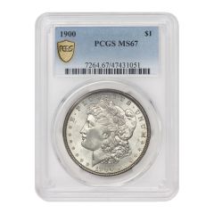 1900 $1 Silver Morgan PCGS MS67 Obverse