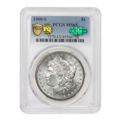 1900-S $1 Silver Morgan PCGS MS65 CAC PQ
